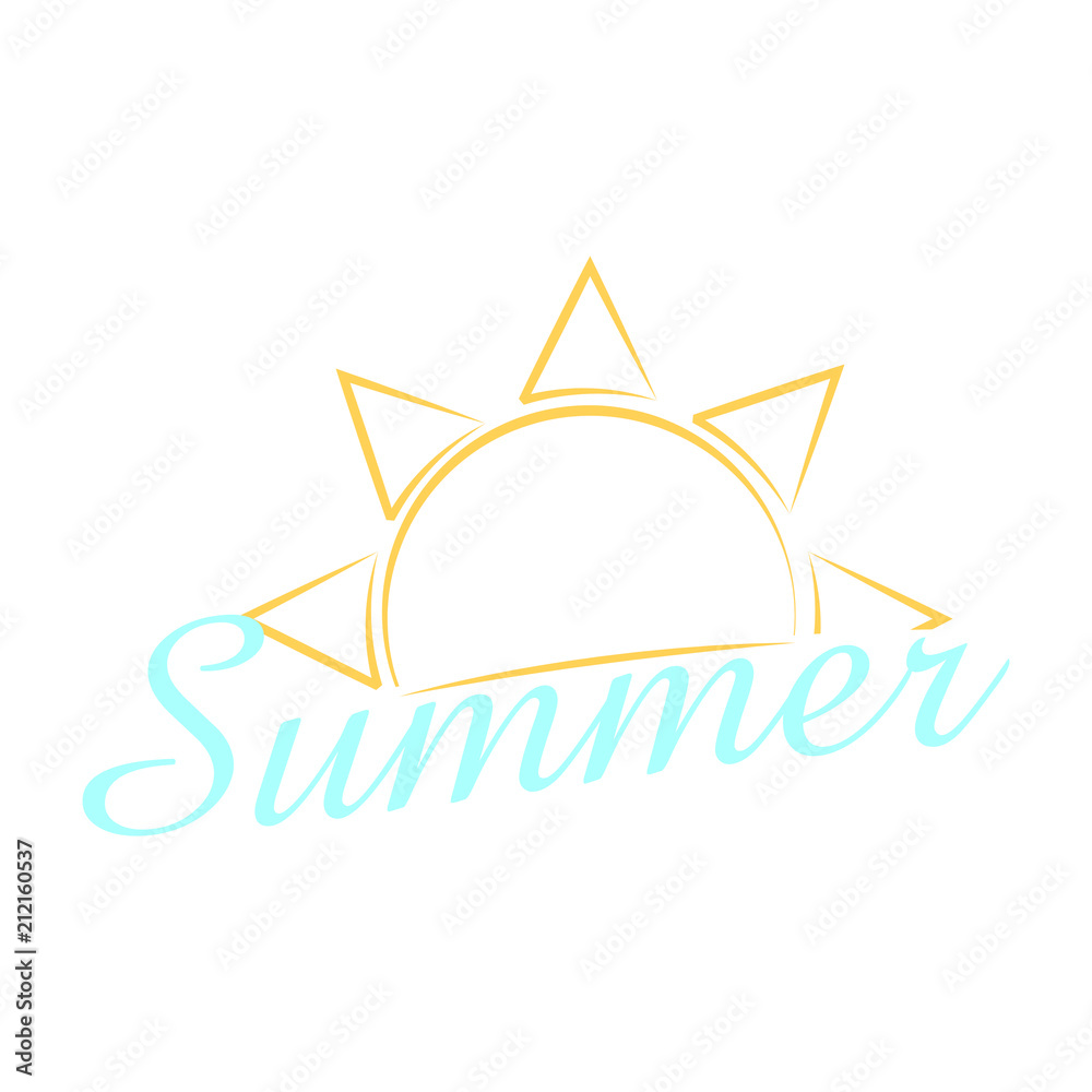 Obraz premium Abstract summer label