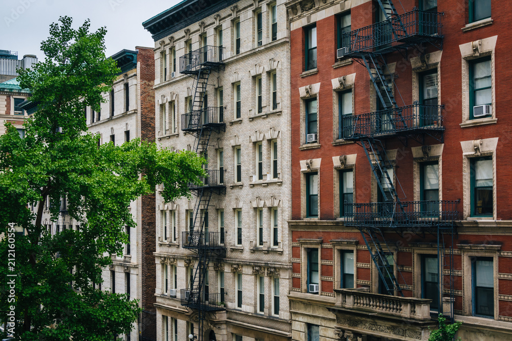 Brick buildings in Morningside Heights, Manhattan, New York City. Brick buildings in Morningside Heights, Manhattan, New York City.