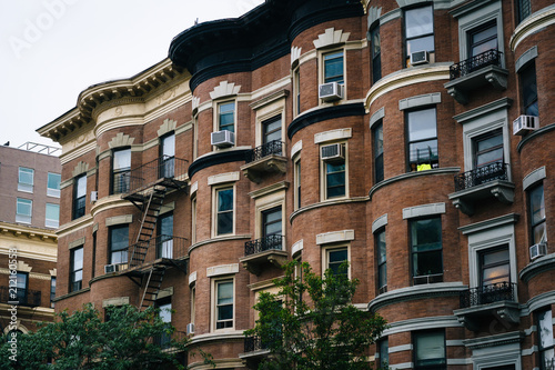 Brick buildings in Harlem  Manhattan  New York City