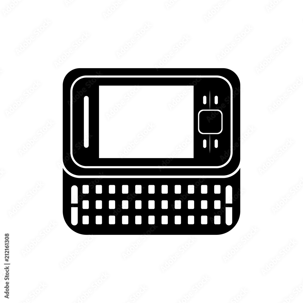 Isolated old cellphone icon Isolated old cellphone icon