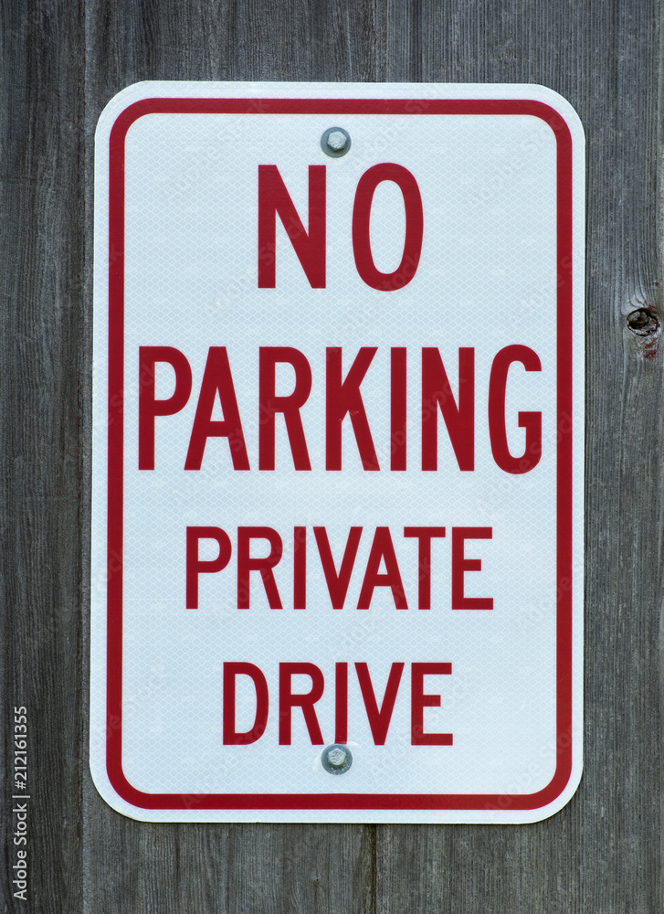No parking parking drive warning sign in US No parking parking drive warning sign in US