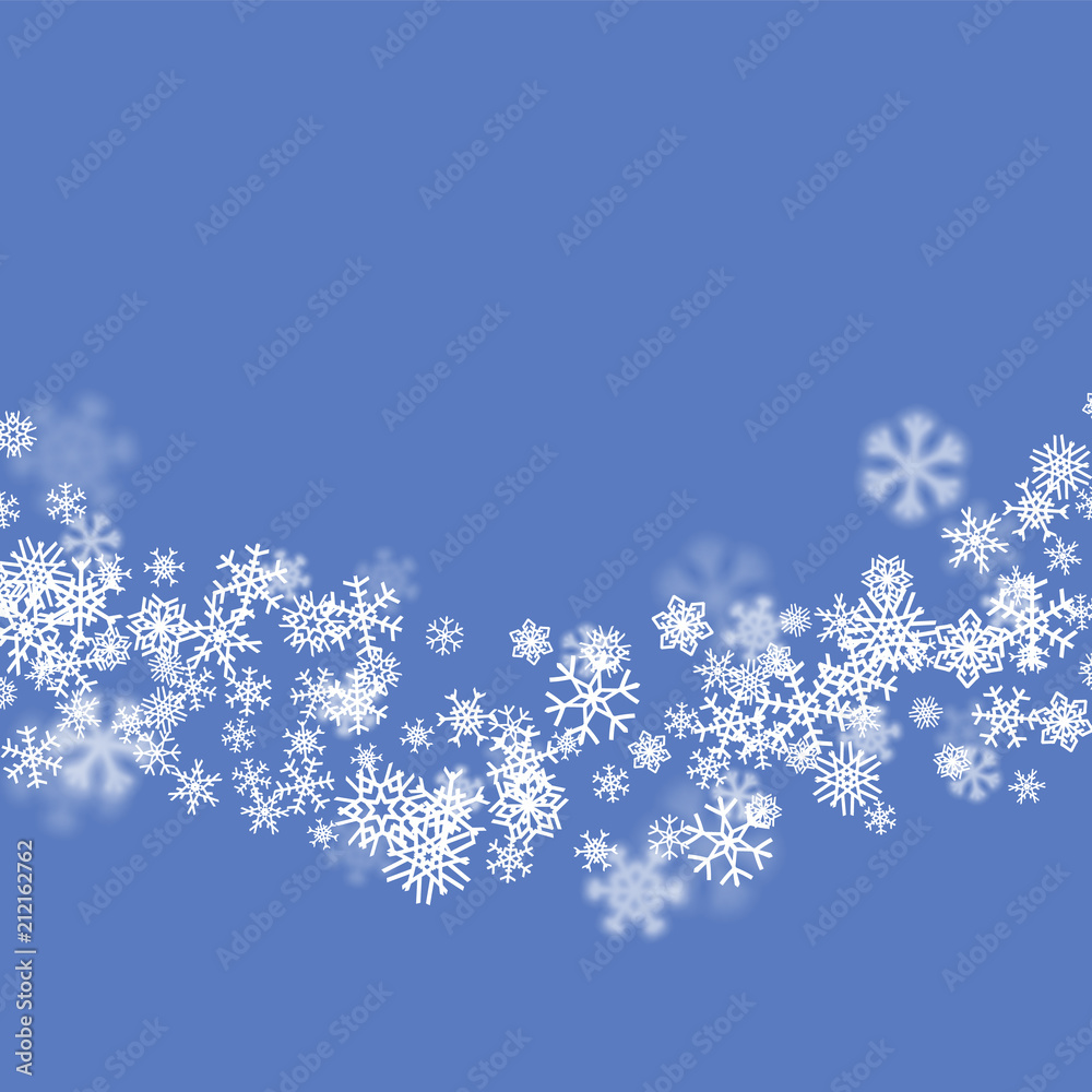 Christmas snow background with scattered snowflakes falling in winter Christmas snow background with scattered snowflakes falling in winter