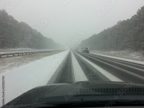 snowy highway