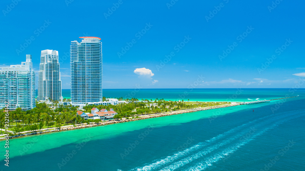 Aerial view of South Beach. Miami Beach. Florida. USA. 