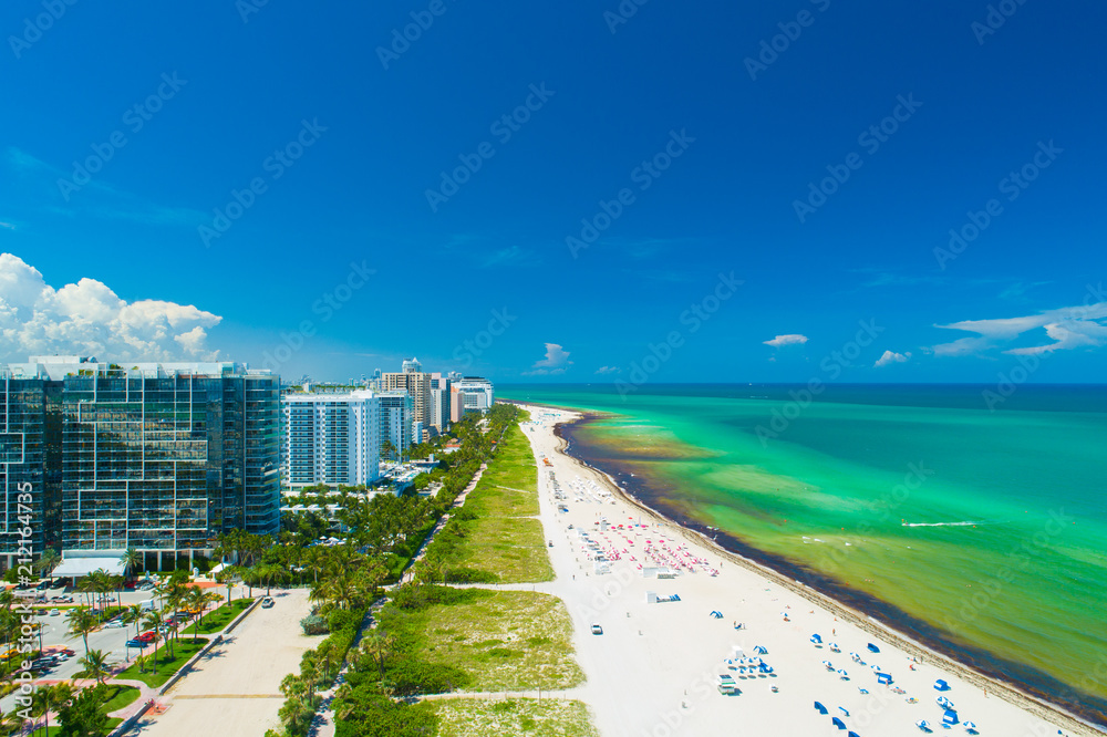 Aerial view of South Beach. Miami Beach. Florida. USA. 