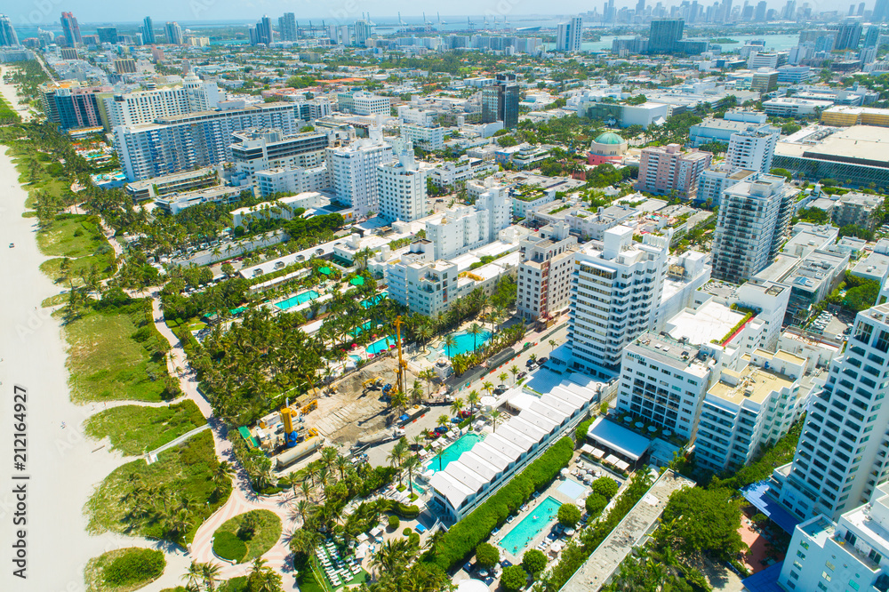 Naklejka premium Aerial view of South Beach. Miami Beach. Florida. USA. 