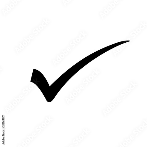 Check mark or tick sign. Easily editable, colorable EPS 8 vector icon isolated on transparent background, No. 3 variant.