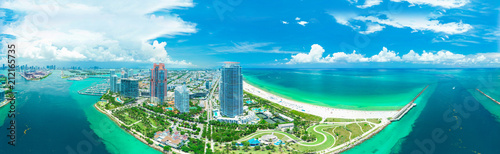 Panorama view of Miami Beach, South Beach, Florida, USA.  © miami2you