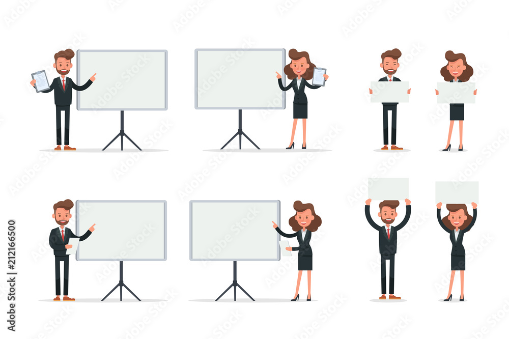 Set of Businessman and Businesswoman character vector design. no12 Set of Businessman and Businesswoman character vector design. no12