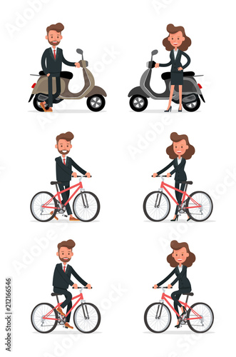 Set of Businessman and Businesswoman character vector design. no14