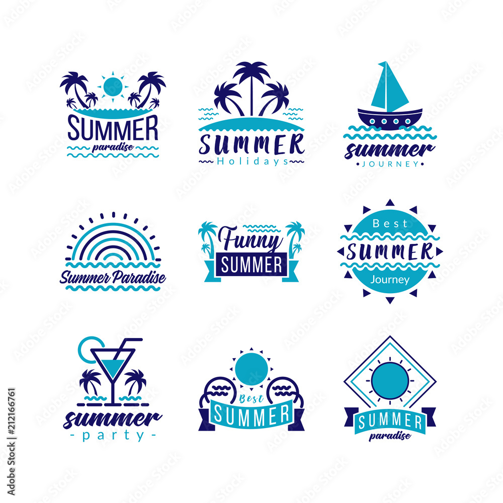Summer logo template illustration
Summer logo template illustration