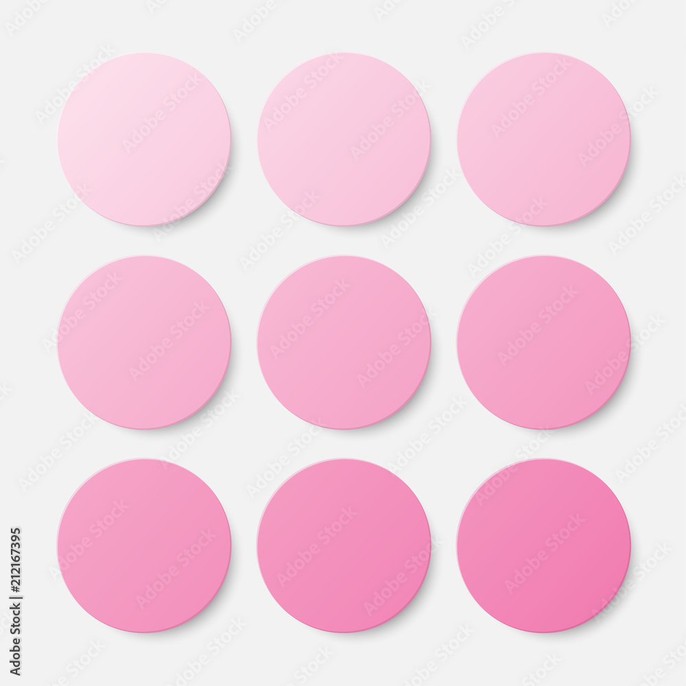 Nine Pink Circles Button. Circle Banner. Nine Pink Circles Button. Circle Banner.