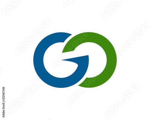 go initial letter GO logo icon 2