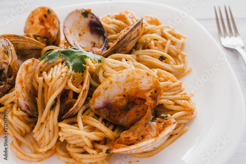Spaghetti with clams and tomato sauce, Spaghetti Vongole