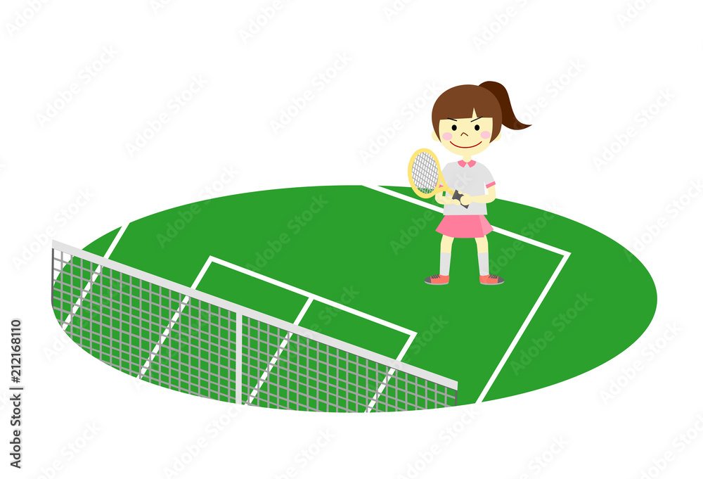 Fototapeta premium テニス 女の子