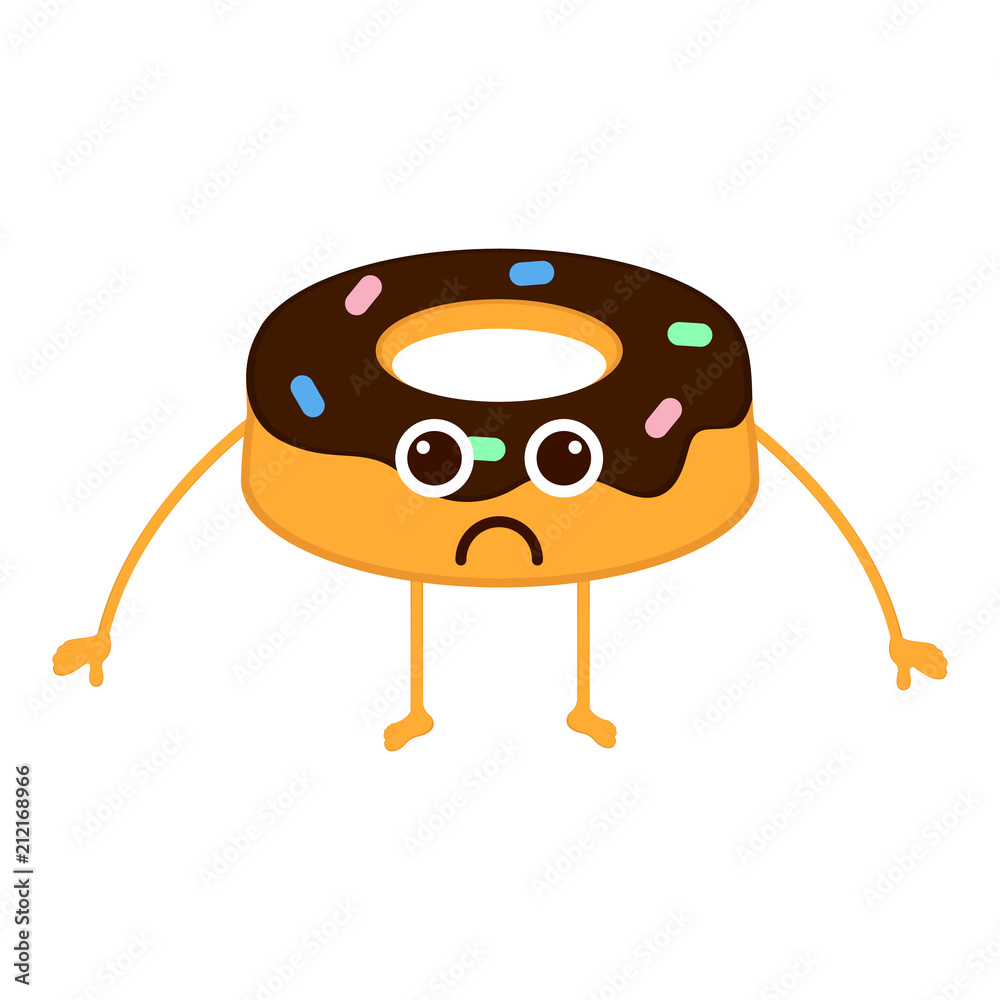 Obraz premium Isolated sad donut emote