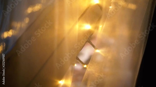 Light in tull. Wedding. photo