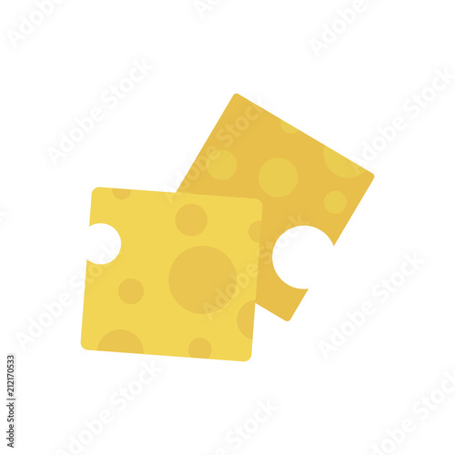 Slices of cheese graphic illustration