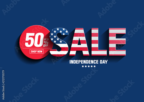 Independence Day Sale, vector illustration, you can place relevant content on the area.