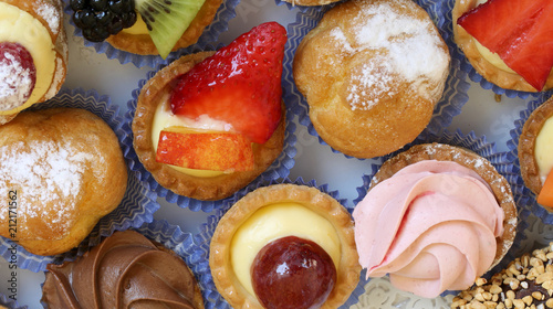 very colorful pastries on a table