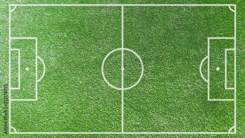 Football field or soccer field background. Green court for create game.