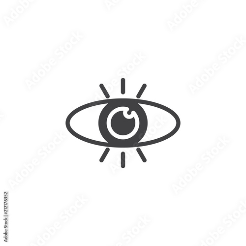 Human eye vector icon. filled flat sign for mobile concept and web design. Vision simple solid icon. View symbol, logo illustration. Pixel perfect vector graphics