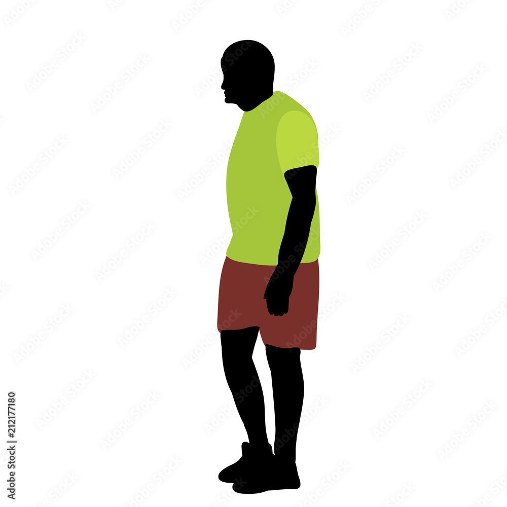 silhouette in color clothes, the man is walking silhouette in color clothes, the man is walking
