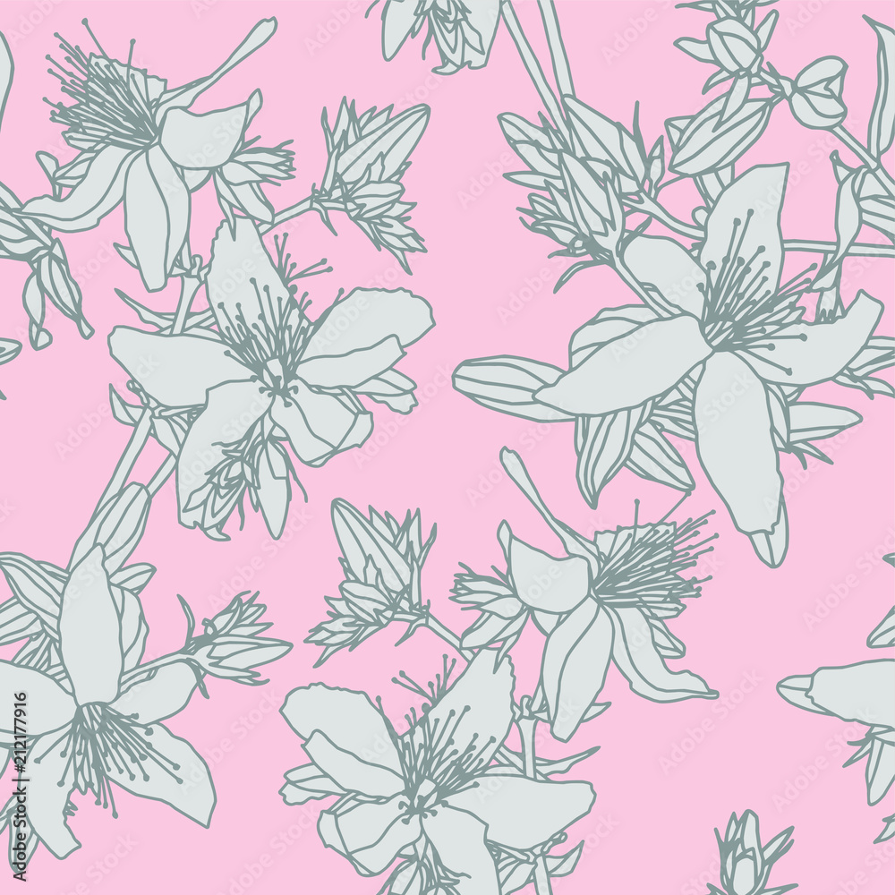 Floral seamless pattern. Flowers illustration Floral seamless pattern. Flowers illustration