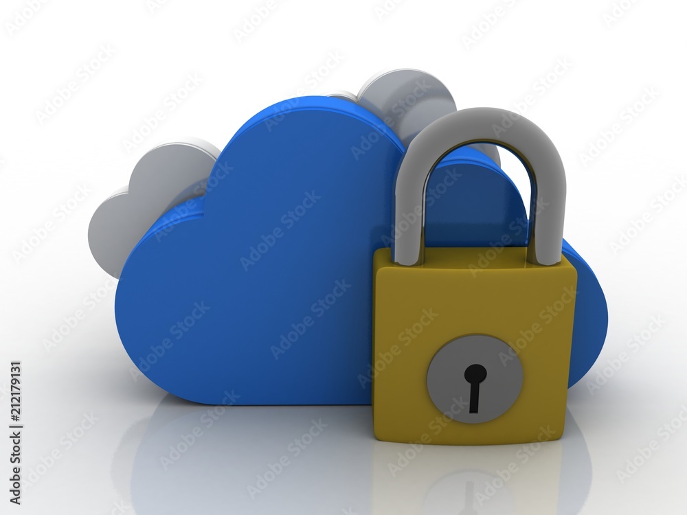 3d rendering Cloud computing, security
3d rendering Cloud computing, security
