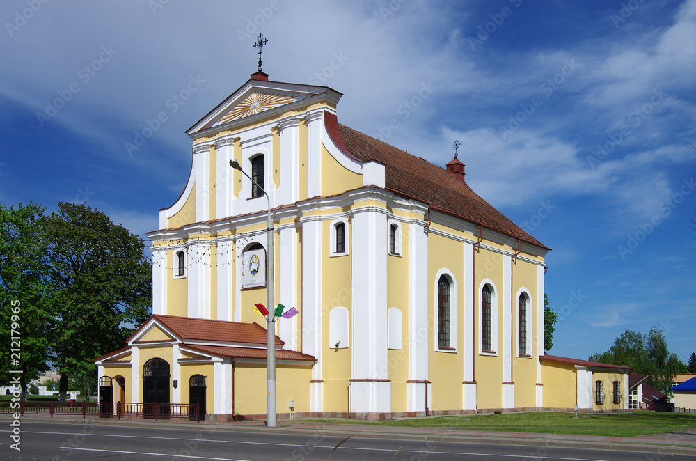 Naklejka premium LIDA, BELARUS - May, 2018: The Church of the Exaltation of the Holy Cross