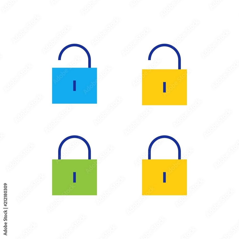 Lock and unlock icons Lock and unlock icons