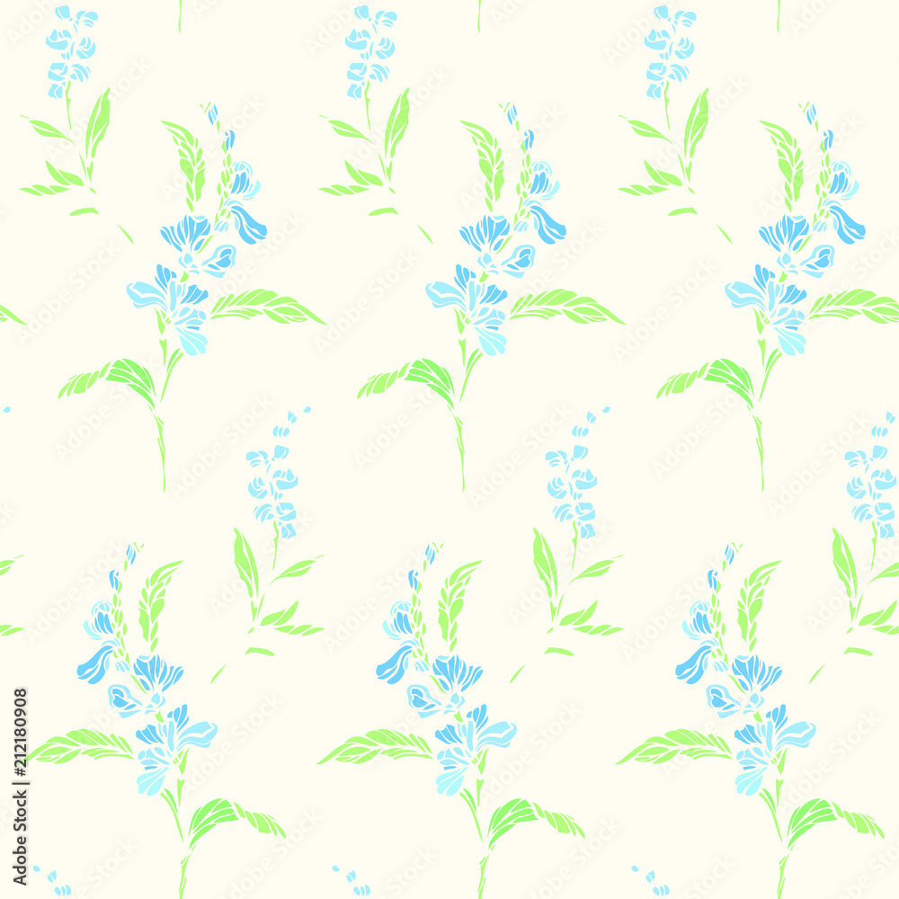 Floral seamless pattern. Flower background. Flourish ornamental summer wallpaper with flowers.