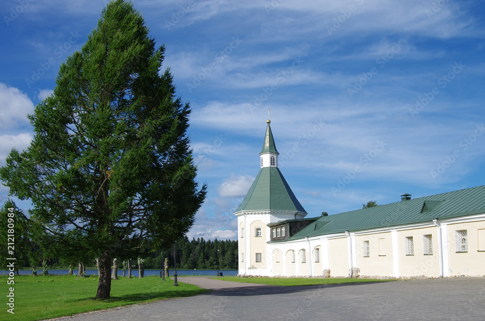 VALDAI, RUSSIA - August, 2017: Iversky monastery in Valdai, Novgorod region, Russia