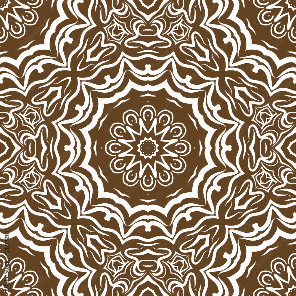 Seamless vector pattern. Geometric floral ornament. For Interior decoration, wallpaper, presentation, fashion design, print. Seamless vector pattern. Geometric floral ornament. For Interior decoration, wallpaper, presentation, fashion design, print.