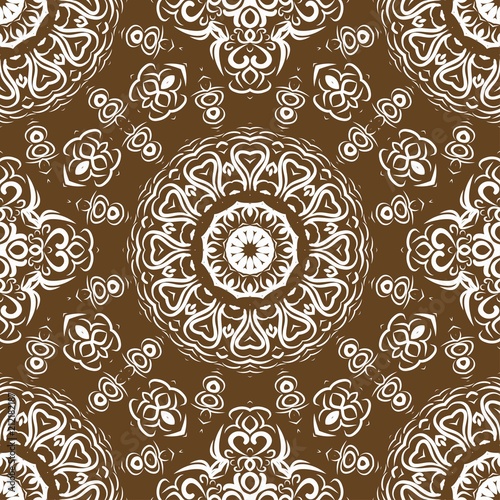 Unique, abstract floral color pattern. Seamless vector illustration. For design, wallpaper, background, print