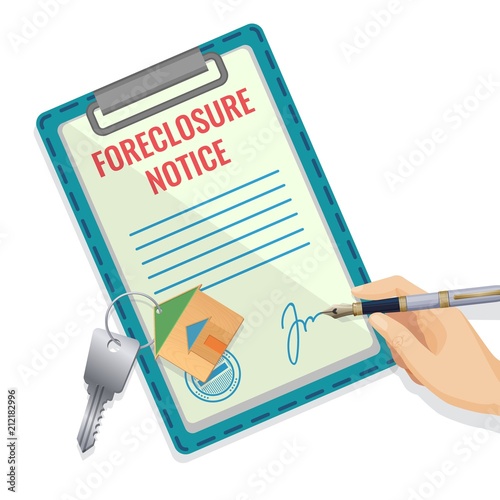Foreclosure vector illustration isolated on white backdrop