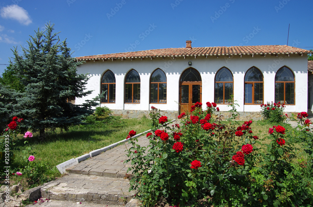 STARYI KRYM, CRIMEA - June, 2018: Khan Uzbek mosque in summer day