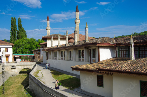 BAKHCHISARAY, CRIMEA - June, 2018: The Khan's Palace or Hansaray