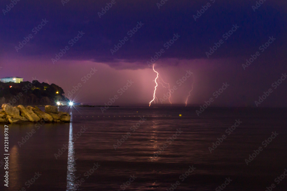 lightning at sea