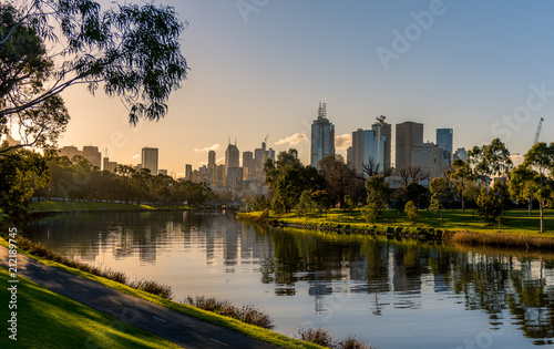 Melbourne City Skyline and Yarra River photo