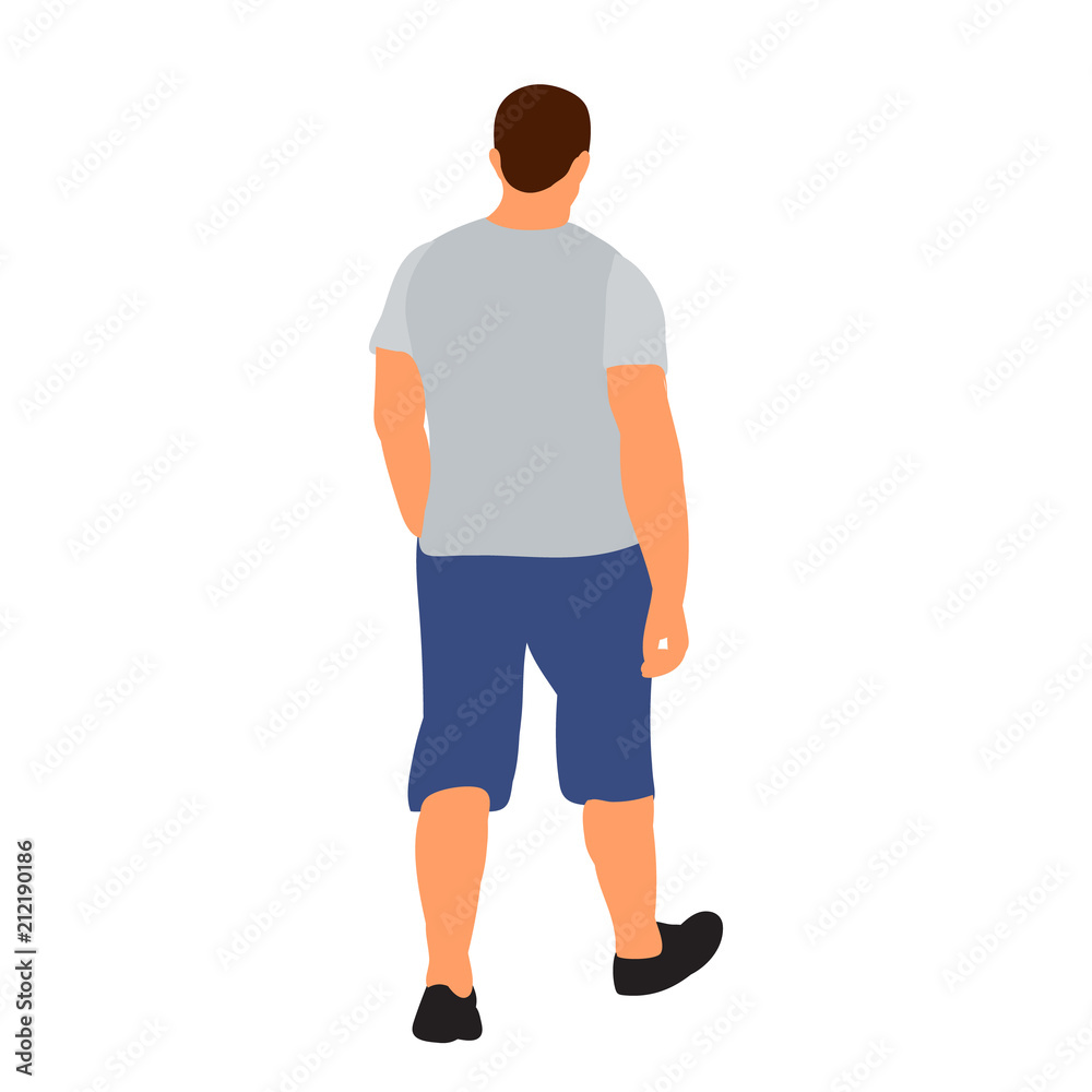 isolated, flat style man is walking isolated, flat style man is walking