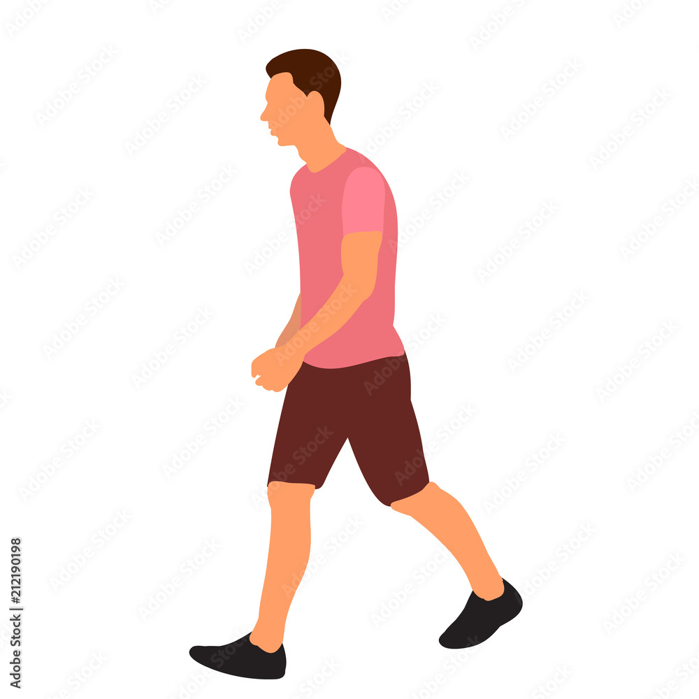 vector, isolated, flat style man is walking vector, isolated, flat style man is walking