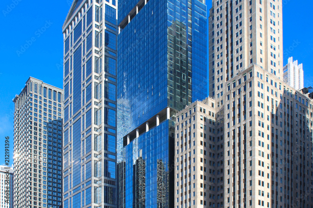 Naklejka premium USA - Chicago City View