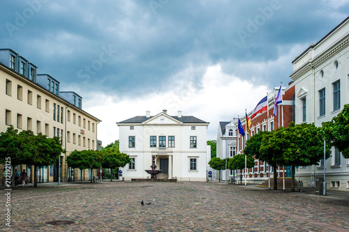 Market place in Bad Oldesloe, northern Germany