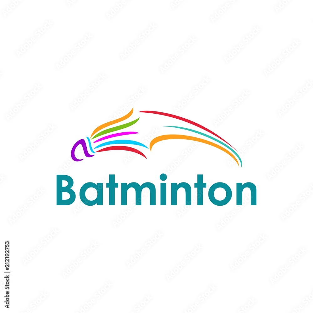 Shuttlecock icon with Abstract Swoosh. You can use for Sport logo and Badminton Championship Logo. vector illustration Shuttlecock icon with Abstract Swoosh. You can use for Sport logo and Badminton Championship Logo. vector illustration