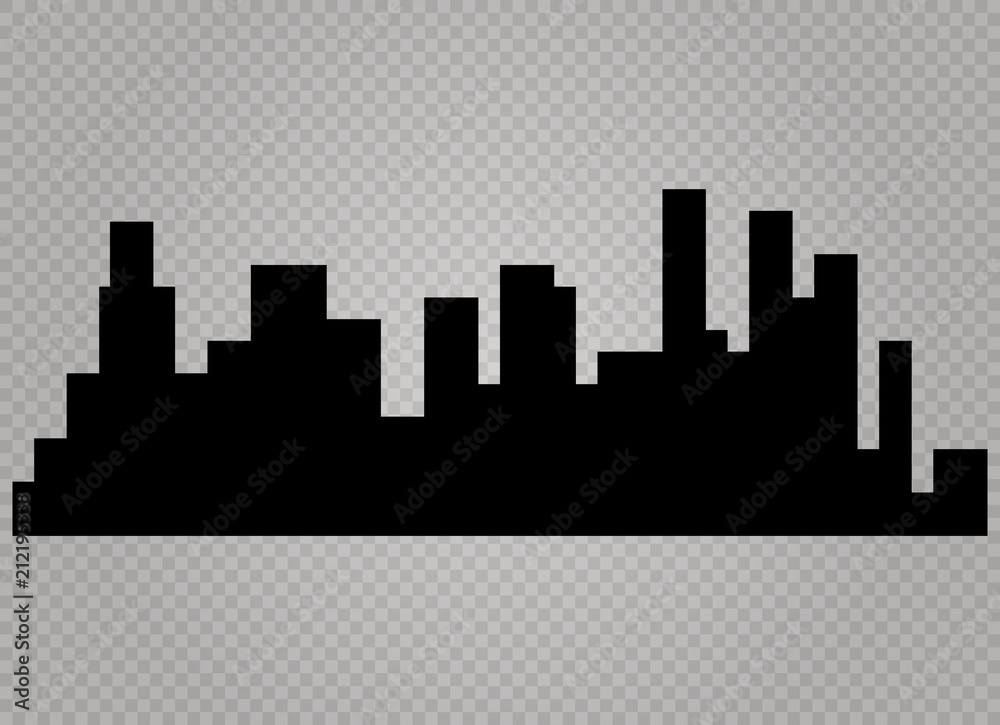 City skyline vector illustration. Urban landscape. Daytime cityscape in flat style