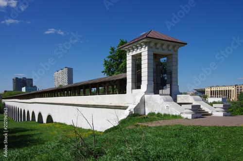 MOSCOW, RUSSIA - May, 2018: Rostokino Aqueduct or Millionny Bridge photo