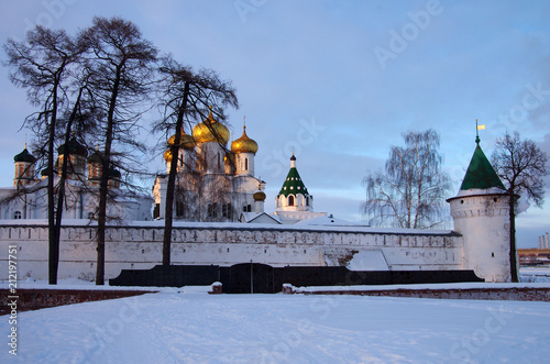 KOSTROMA, RUSSIA - February, 2018: Ipatyevsky Monastery in winter day photo