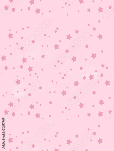 gentle background pattern with stars and dots. The idea for children's metrics, scrap paper. Seamless vector pattern