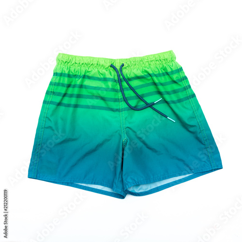 shorts for swimming on a white background isolated